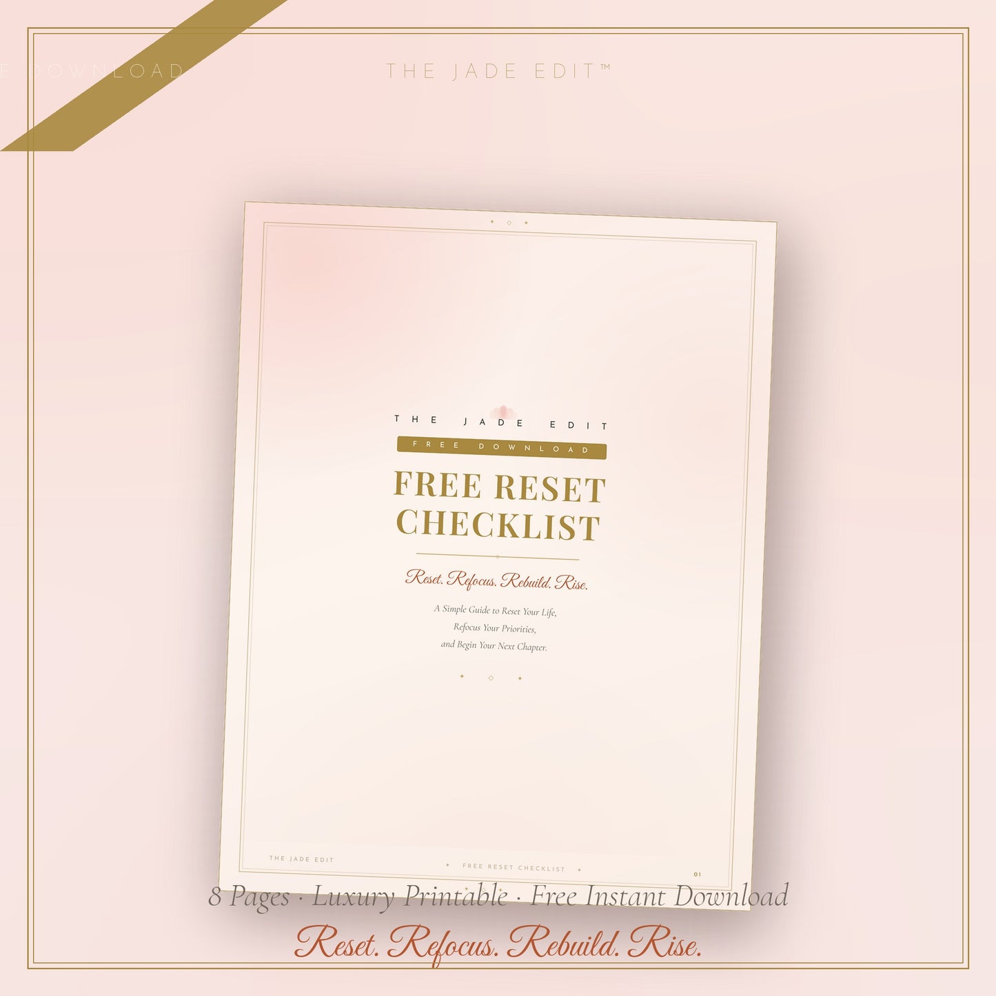 The Jade Edit™ Free Reset Checklist